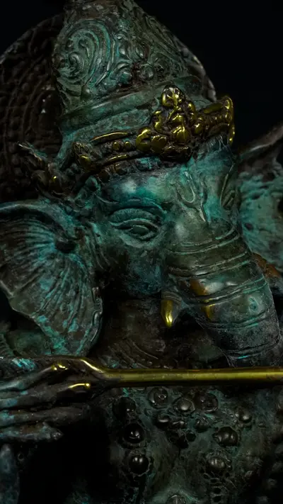 Détail du visage de Ganesh n°1