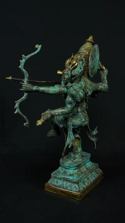 Ganesh n°3 en laiton, vue de profil