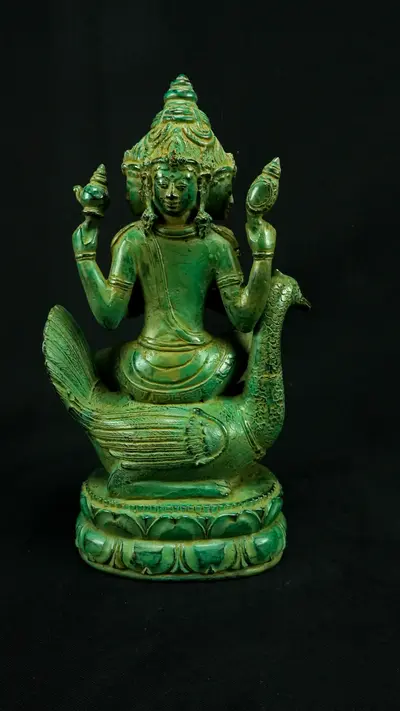 Brahma béni n°3 en laiton, vue arrière