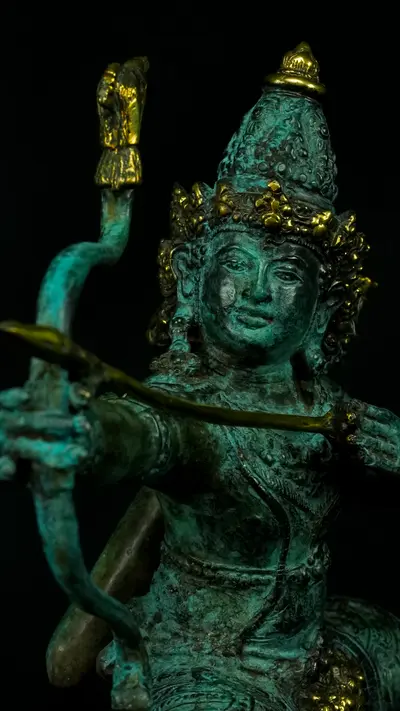 Détail du visage d’Indra n°1