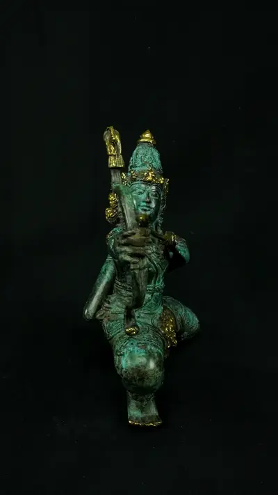 Statue sacrée bénie – Indra à l’arc n°2 – 34 cm, vue complémentaire n°6