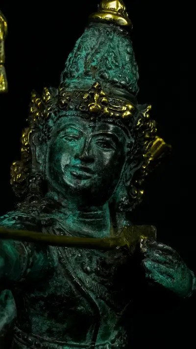Détail du visage d’Indra n°2