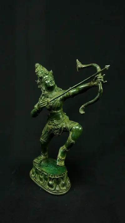 Statue sacrée bénie – Indra à l’arc n°3 – 34 cm, vue complémentaire n°3