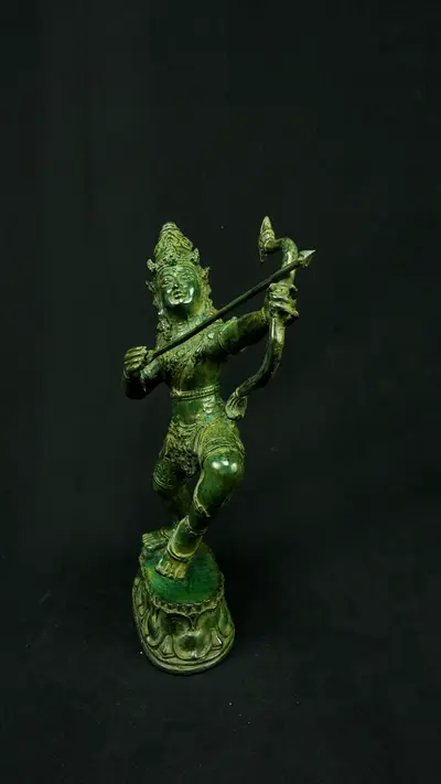 Statue sacrée bénie – Indra à l’arc n°3 – 34 cm, vue complémentaire n°4