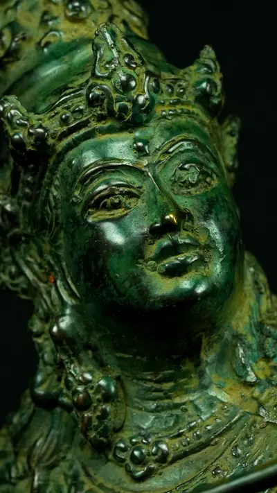 Détail du visage d’Indra n°3