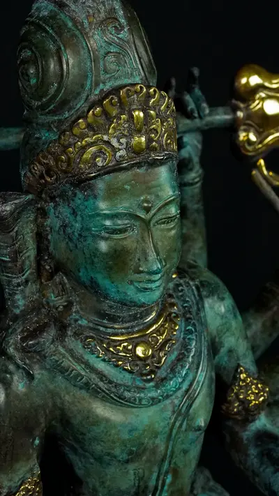 Détail du visage de Shiva Nataraja