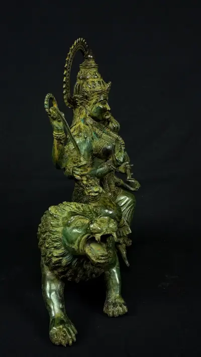Statue sacrée bénie – Durga aux 8 bras n°1, vue complémentaire n°4