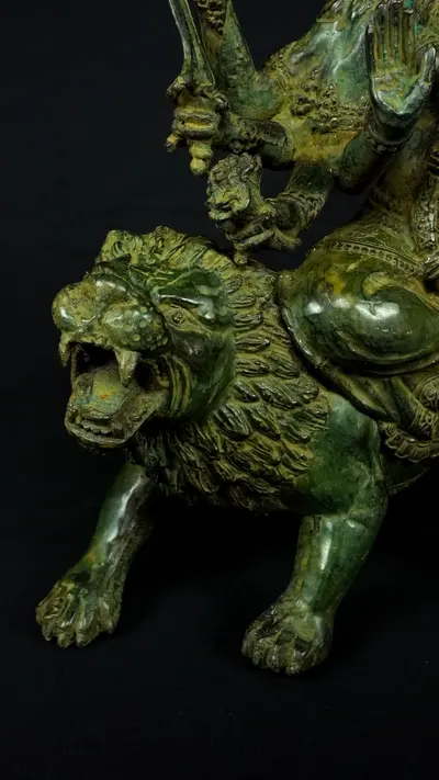 Détail du lion de Durga aux huit bras n°1