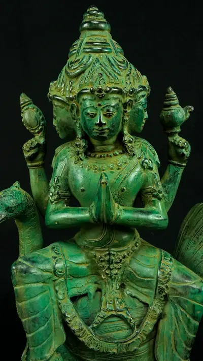 Statue sacrée bénie – Brahma n°1, détail sculpté n°2
