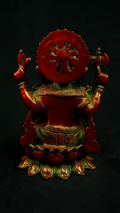 Statue sacrée bénie – Ganesh assis n°1 – 31 cm, vue complémentaire n°8