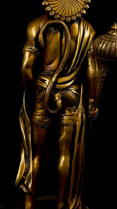 Statue sacrée bénie – Hanuman n°2, détail sculpté n°5