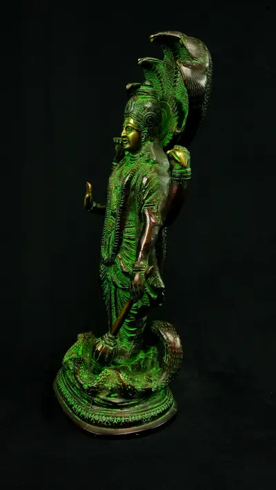 Statue bénie de Dhanvantari provenant d’Inde, détail complémentaire n°12