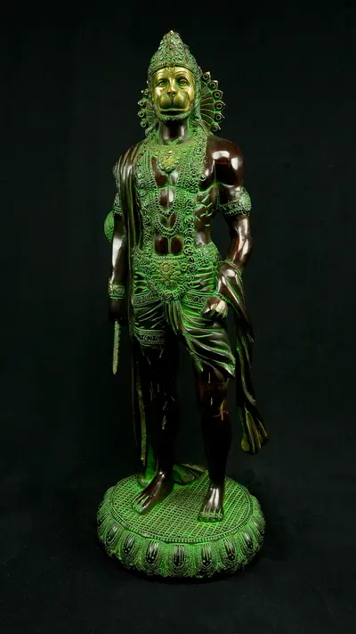 Statue sacrée bénie – Hanuman n°3, détail sculpté n°2