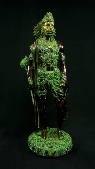 Statue sacrée bénie – Hanuman n°3, détail sculpté n°3