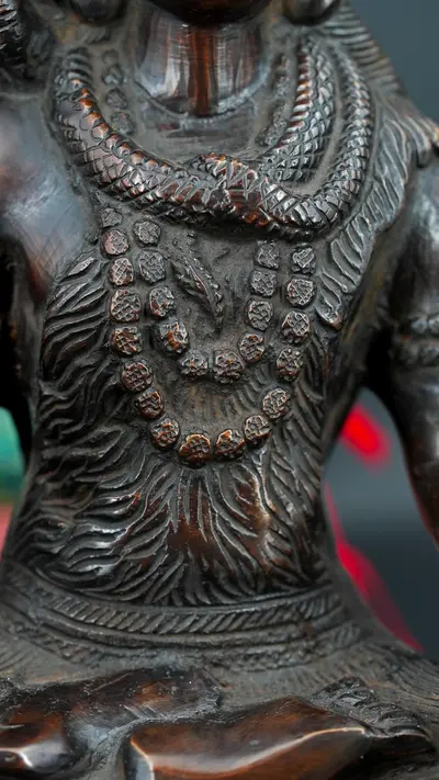Statue sacrée bénie – Shiva en méditation – 25 cm, vue complémentaire n°8