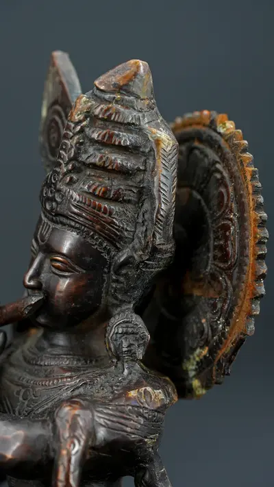 Détail du visage de Krishna