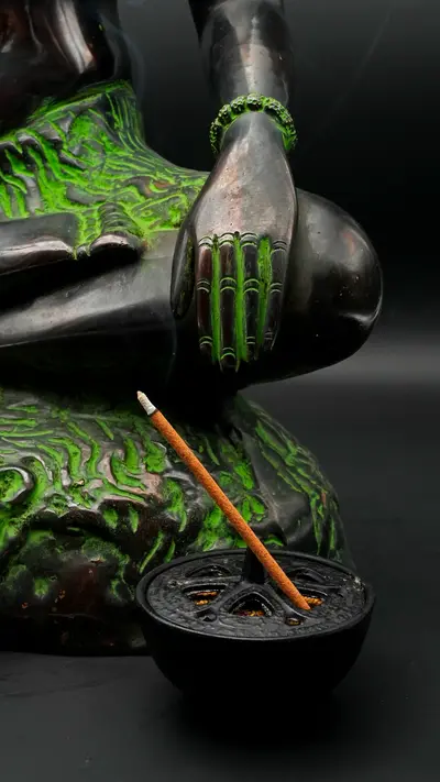 Statue sacrée bénie – Grand Shiva en méditation – 61 cm, vue complémentaire n°7