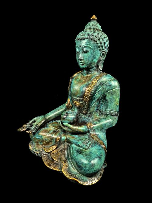 Bouddha béni de la Médecine n°1, profil gauche