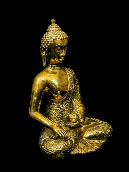 Bouddha béni de la Médecine n°3, vue de profil
